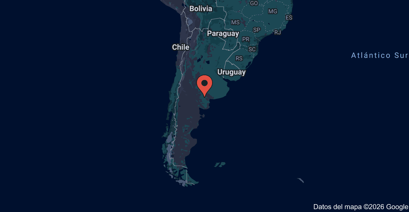 Mapa de la zona de cobertura